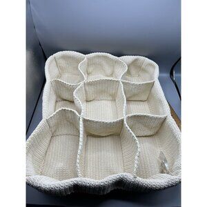 IKEA Komplement Drawer Organizer Ivory Crochet 9 Compartments Storage Cubby Tidy